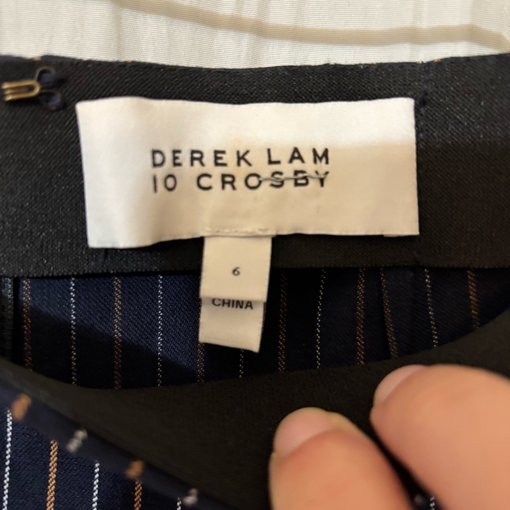 Derek Lam 10 Crosby Striped Back Zip Skinny Pants Sz 6 - Picture 2 of 8